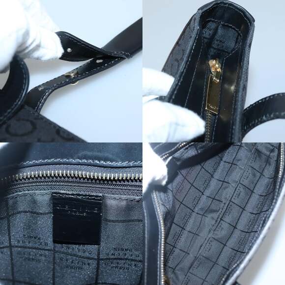 CELINE C Macadam Canvas Tote Bag Black Gold - Picture 11 of 12